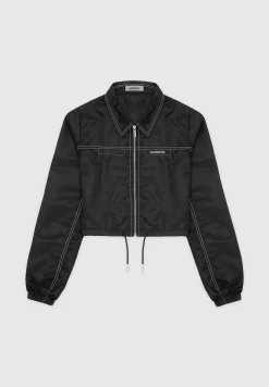 Nylon Contrast Stitch Track Jacket -^Manière De Voir Fashion