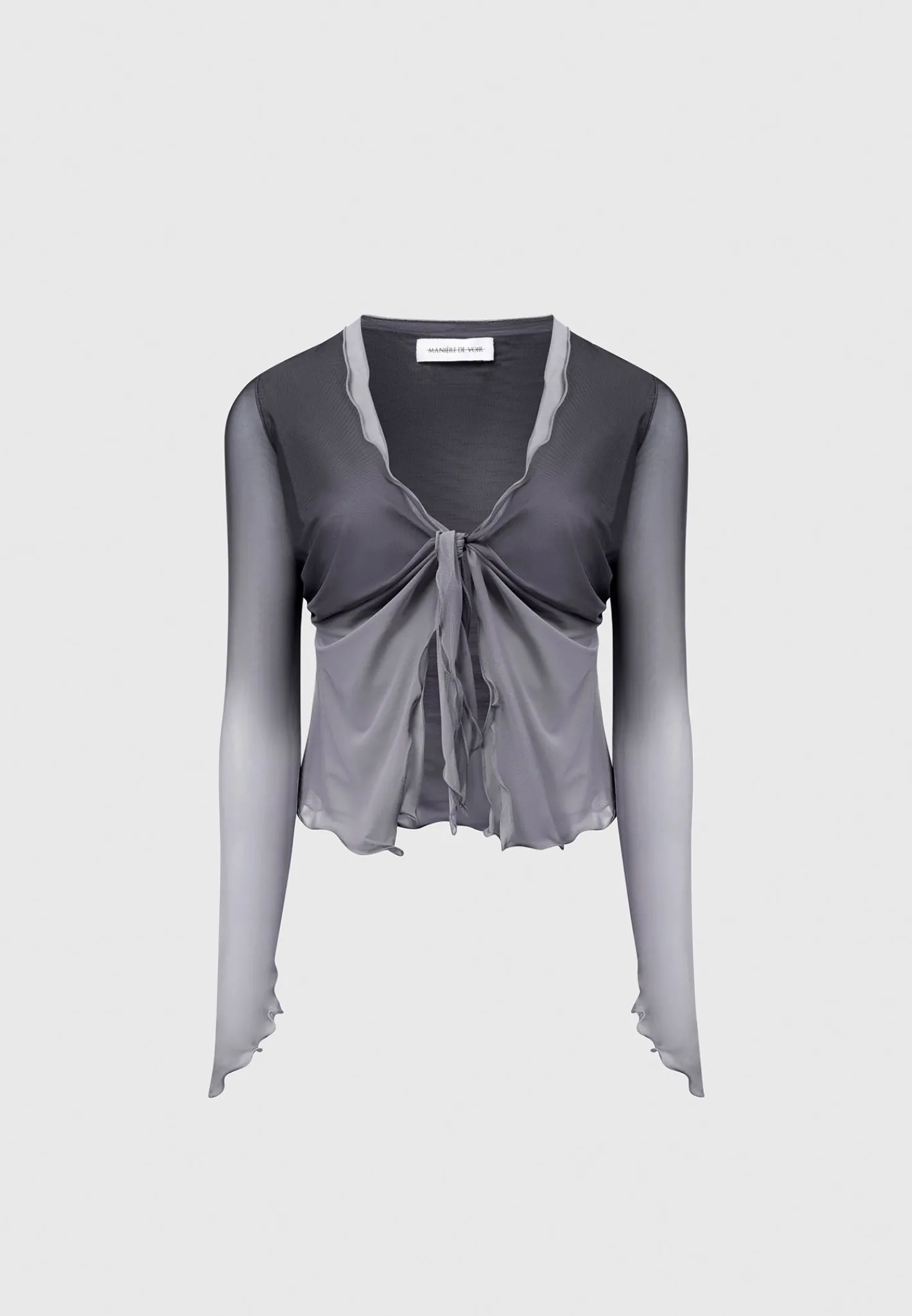 Ombre Mesh Tie Detail Top -^Manière De Voir Outlet