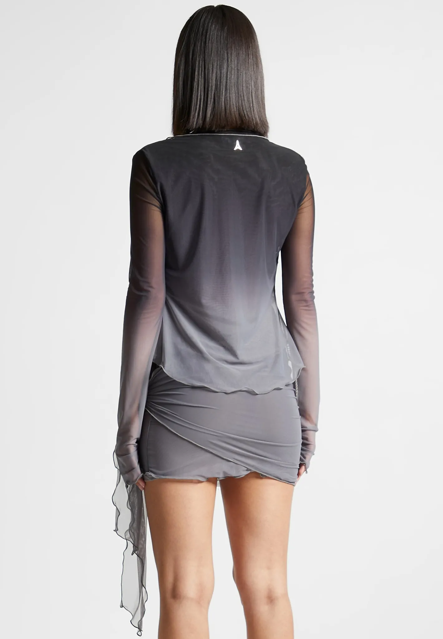 Ombre Mesh Tie Detail Top -^Manière De Voir Outlet