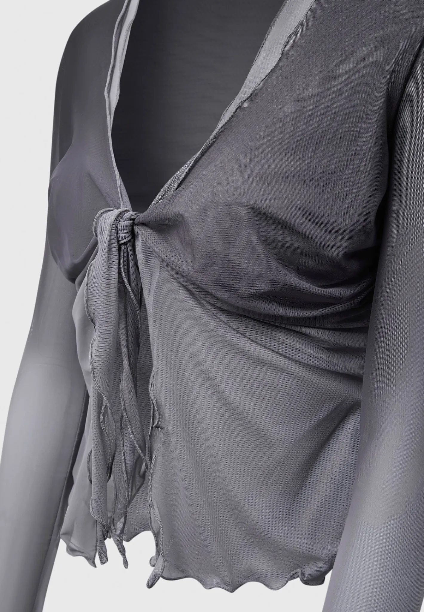 Ombre Mesh Tie Detail Top -^Manière De Voir Outlet