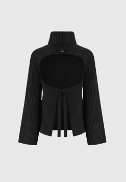 Open Back Knit Roll Neck Jumper -^Manière De Voir New