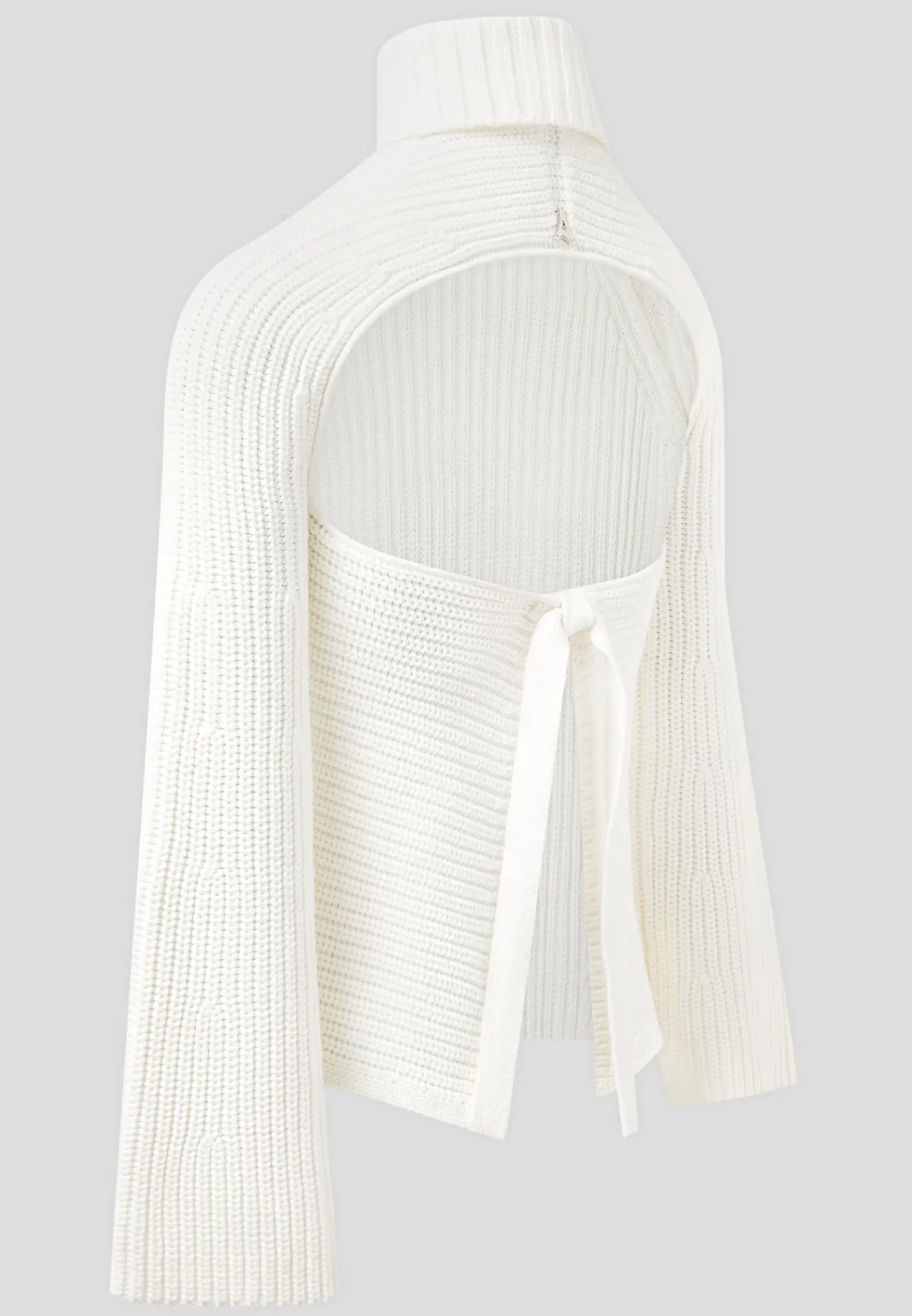 Open Back Knit Roll Neck Jumper - Off White^Manière De Voir Online
