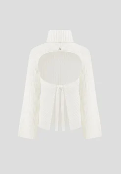 Open Back Knit Roll Neck Jumper - Off White^Manière De Voir Online