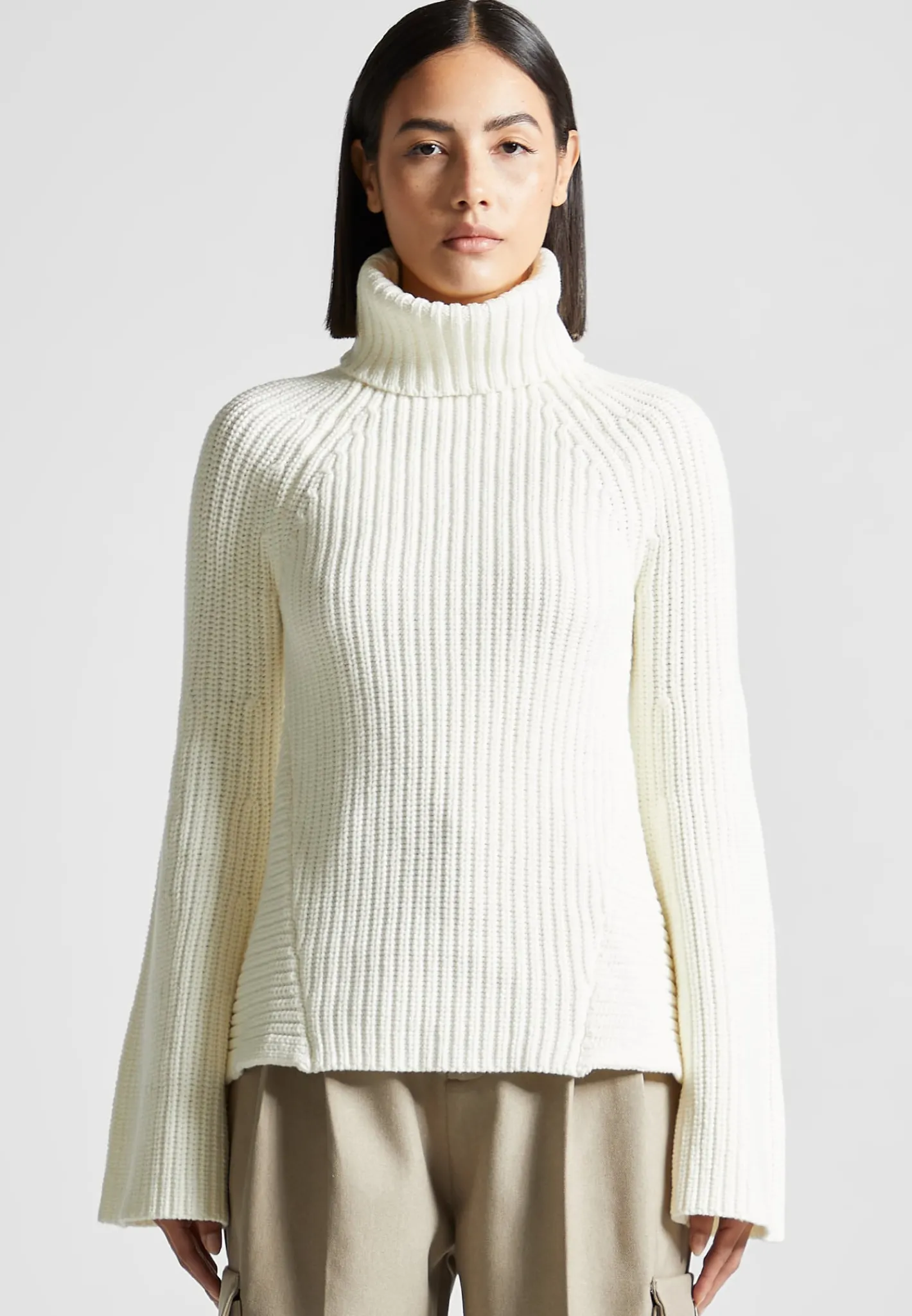 Open Back Knit Roll Neck Jumper - Off White^Manière De Voir Online