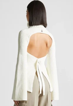 Open Back Knit Roll Neck Jumper - Off White^Manière De Voir Online