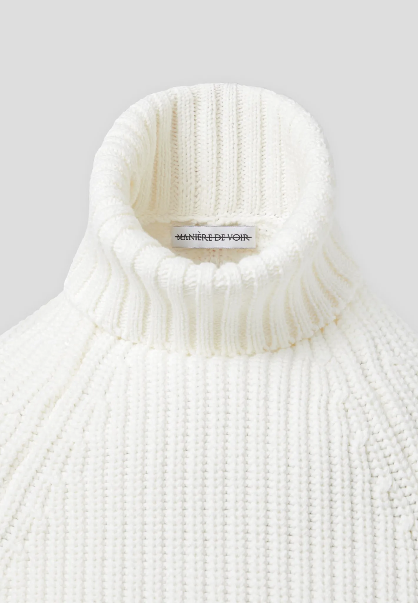 Open Back Knit Roll Neck Jumper - Off White^Manière De Voir Online