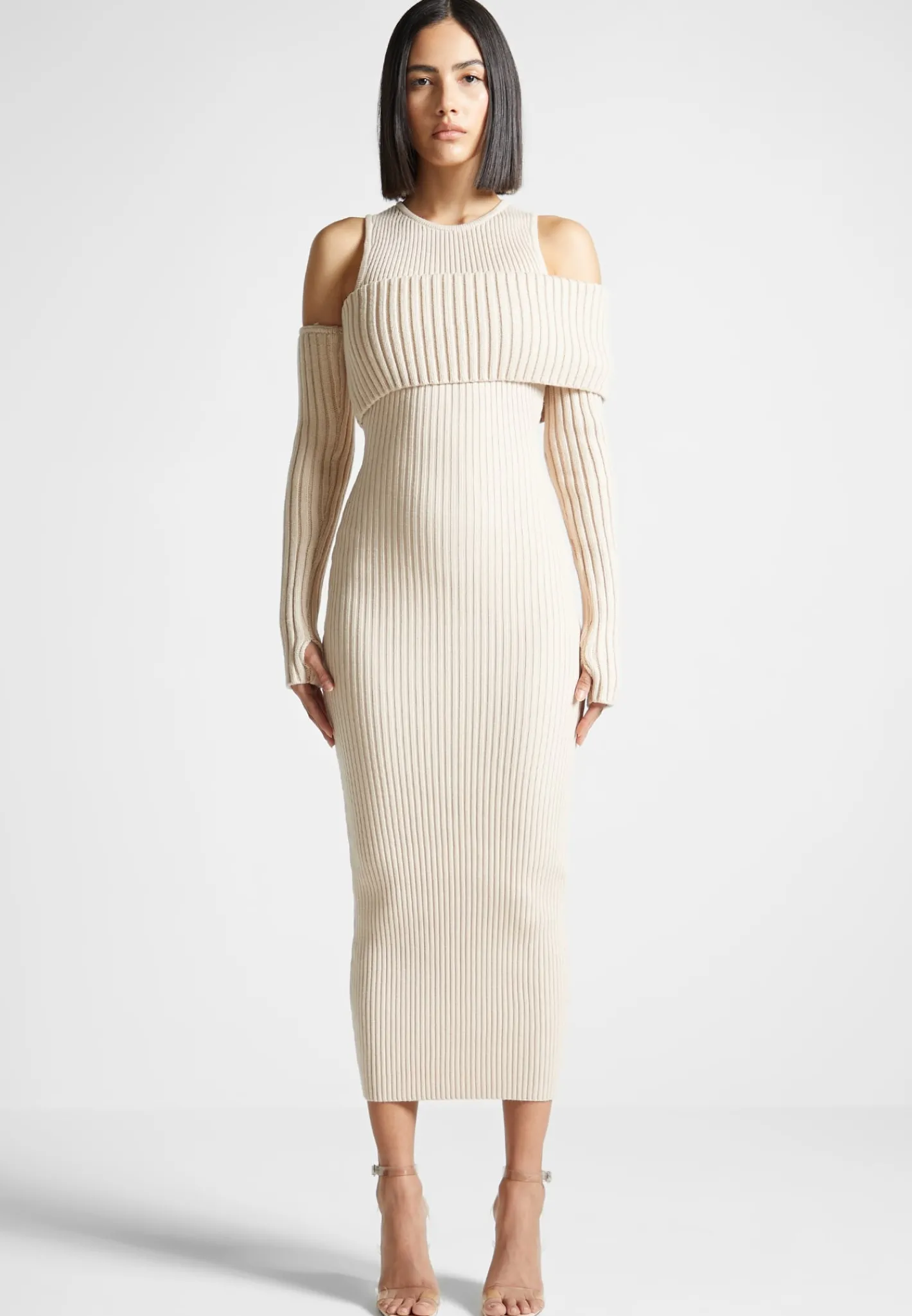 Overlay Knitted Midaxi Dress -^Manière De Voir Discount
