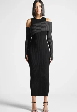 Overlay Knitted Midaxi Dress -^Manière De Voir New
