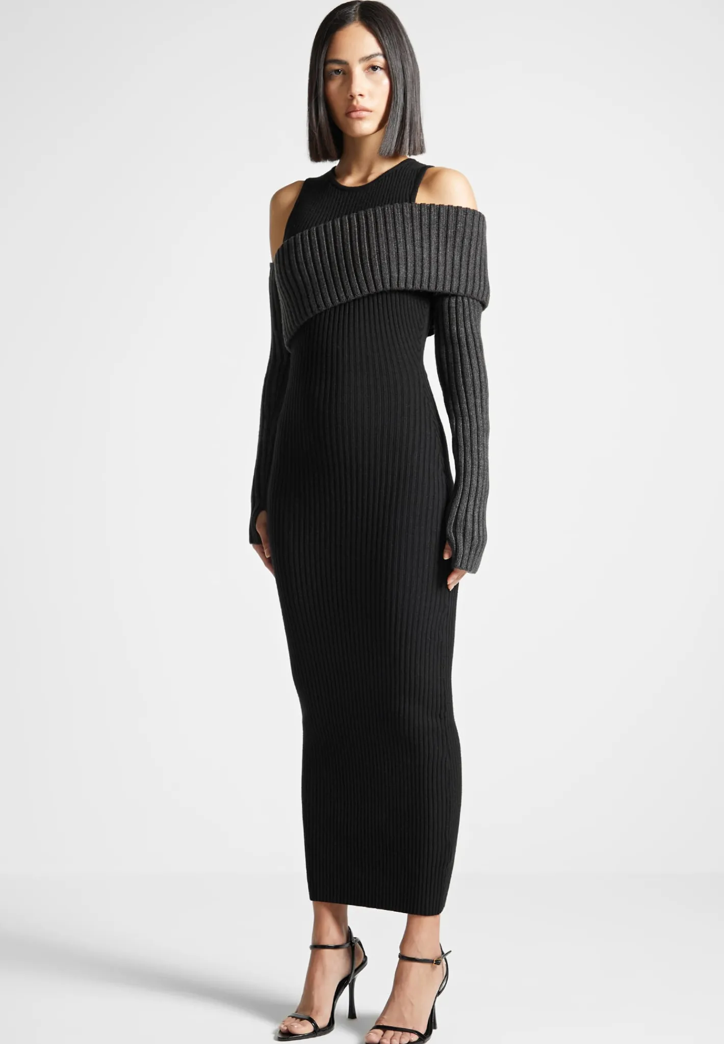 Overlay Knitted Midaxi Dress -^Manière De Voir New