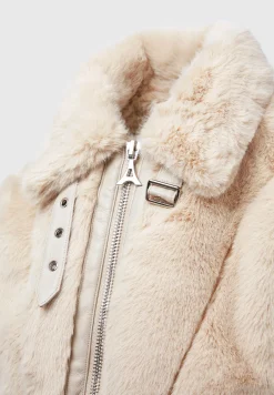 Oversized Ribbed Plush Jacket with Lapel -^Manière De Voir Outlet