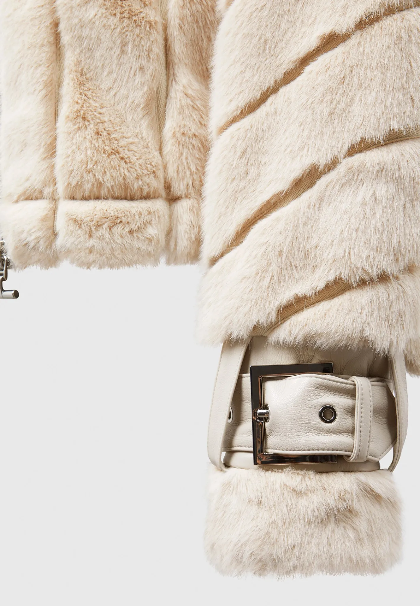 Oversized Ribbed Plush Jacket with Lapel -^Manière De Voir Outlet