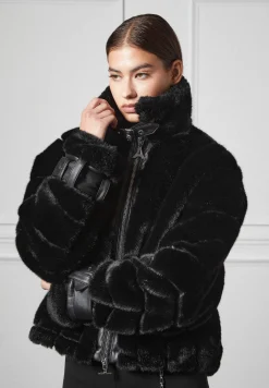 Oversized Ribbed Plush Jacket With Lapel -^Manière De Voir Outlet