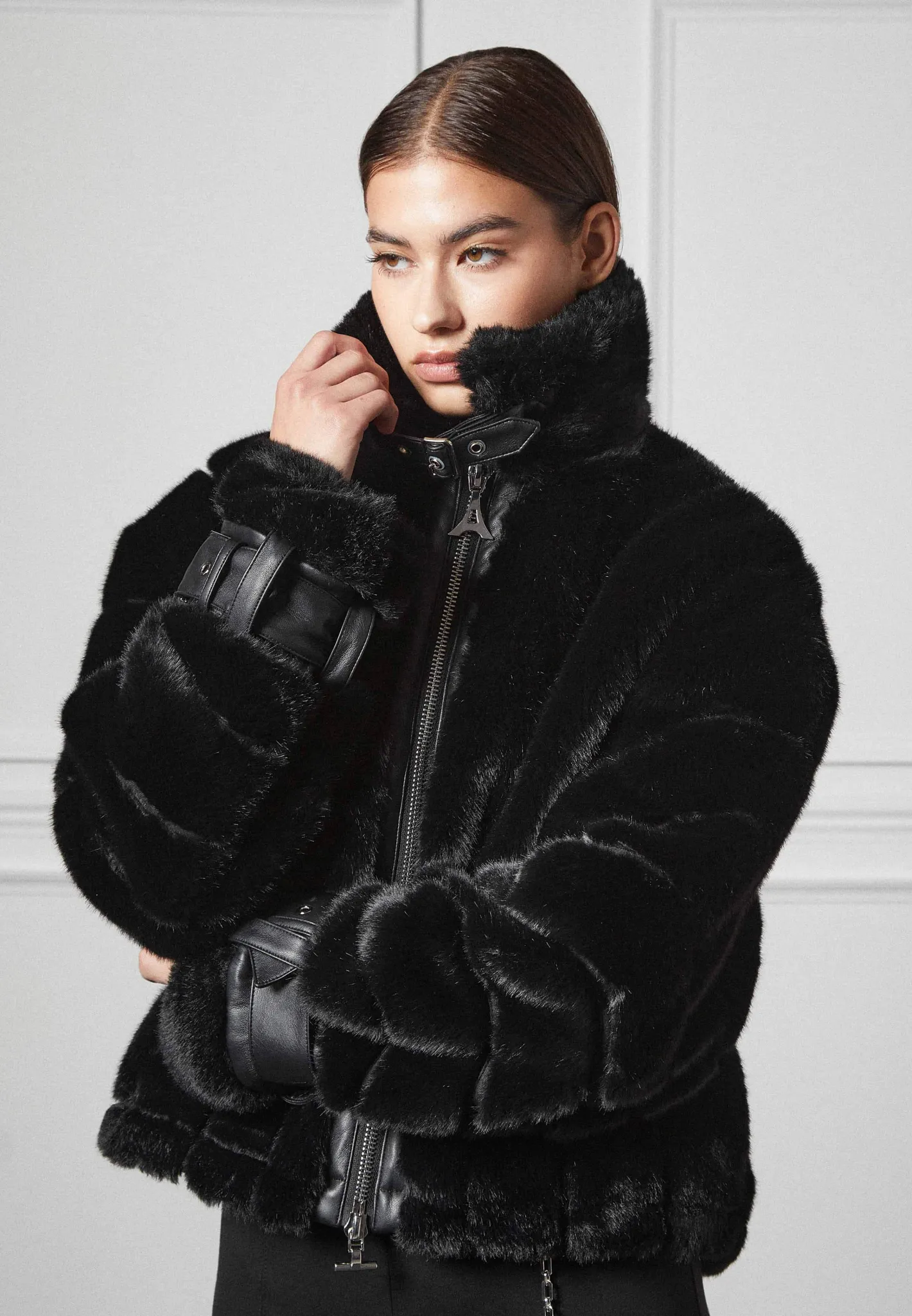 Oversized Ribbed Plush Jacket With Lapel -^Manière De Voir Outlet