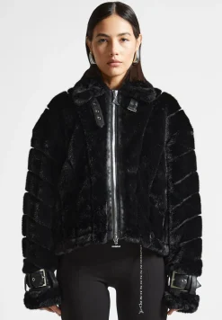 Oversized Ribbed Plush Jacket With Lapel -^Manière De Voir Outlet