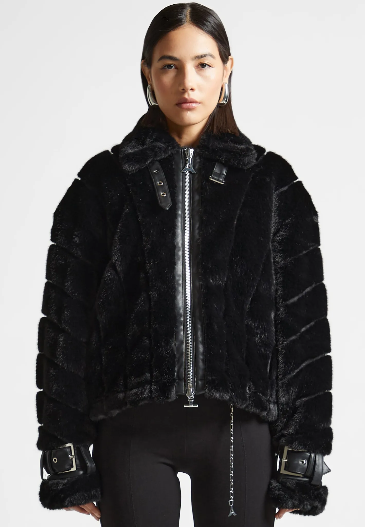 Oversized Ribbed Plush Jacket With Lapel -^Manière De Voir Outlet