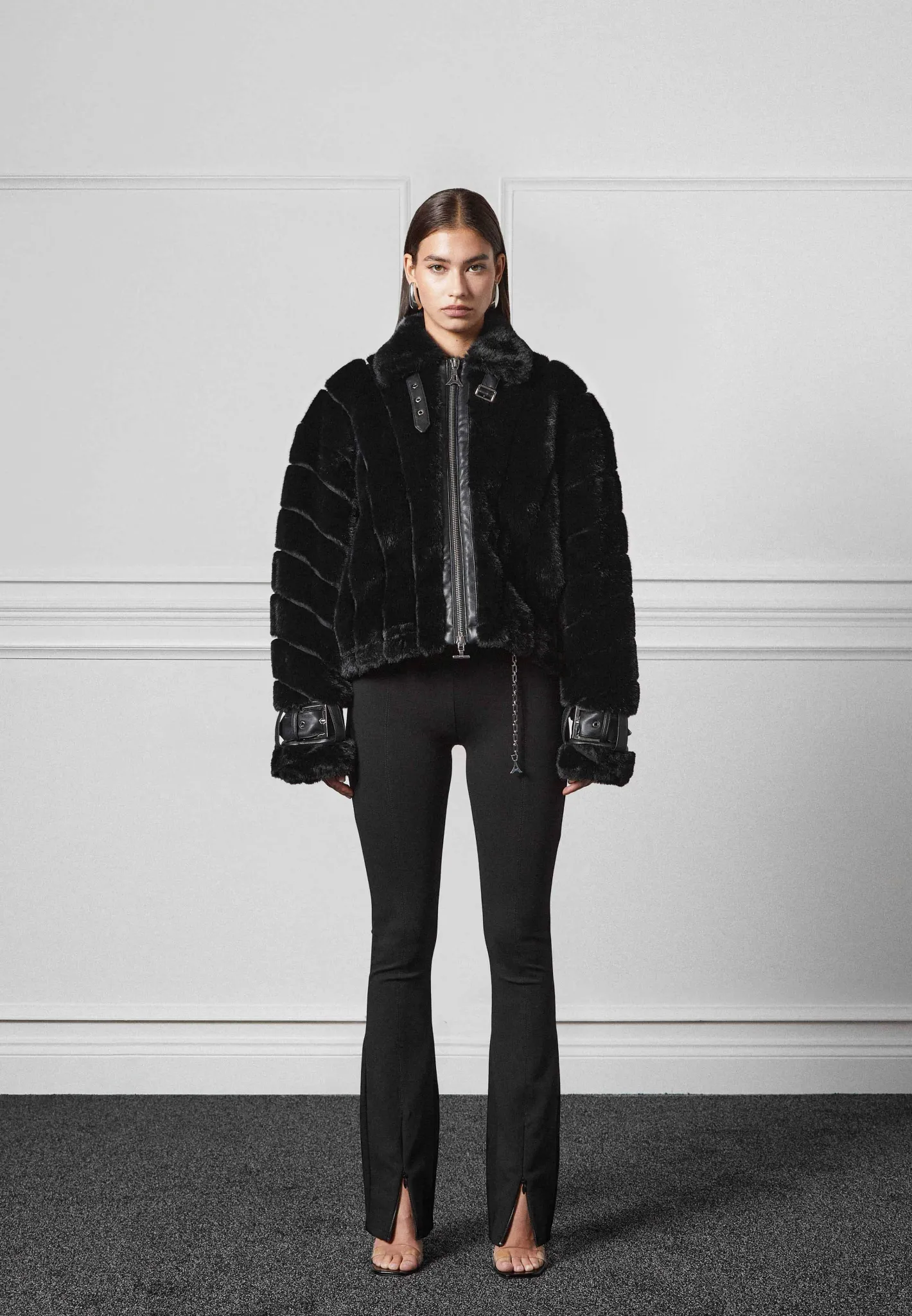 Oversized Ribbed Plush Jacket With Lapel -^Manière De Voir Outlet