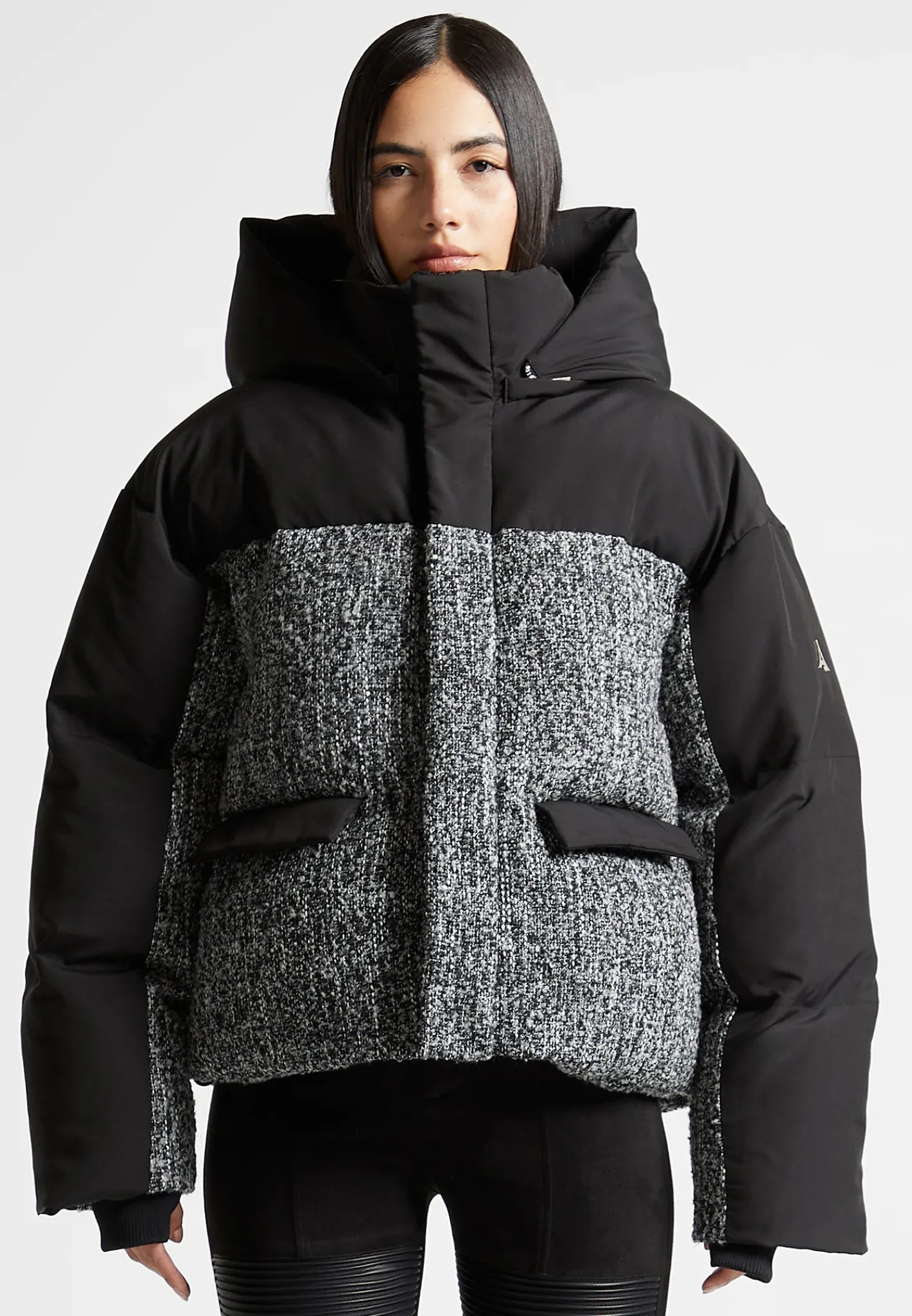 Oversized Tweed Puffer Jacket -^Manière De Voir Clearance