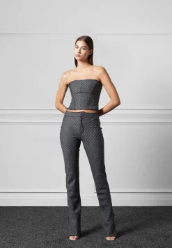 Pinstripe Bandeau Corset Top -^Manière De Voir Fashion