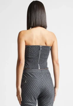 Pinstripe Bandeau Corset Top -^Manière De Voir Fashion