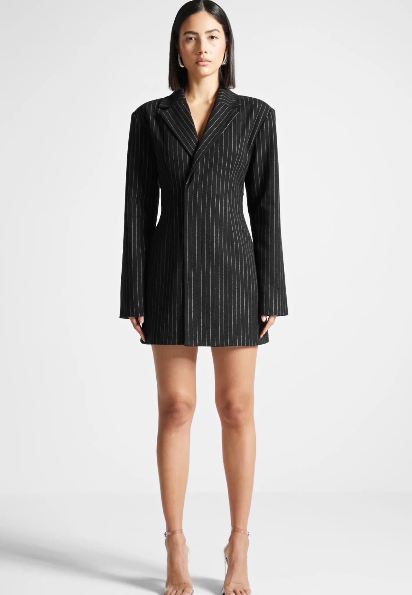 Pinstripe Blazer Dress with Reversible Corset -^Manière De Voir Hot
