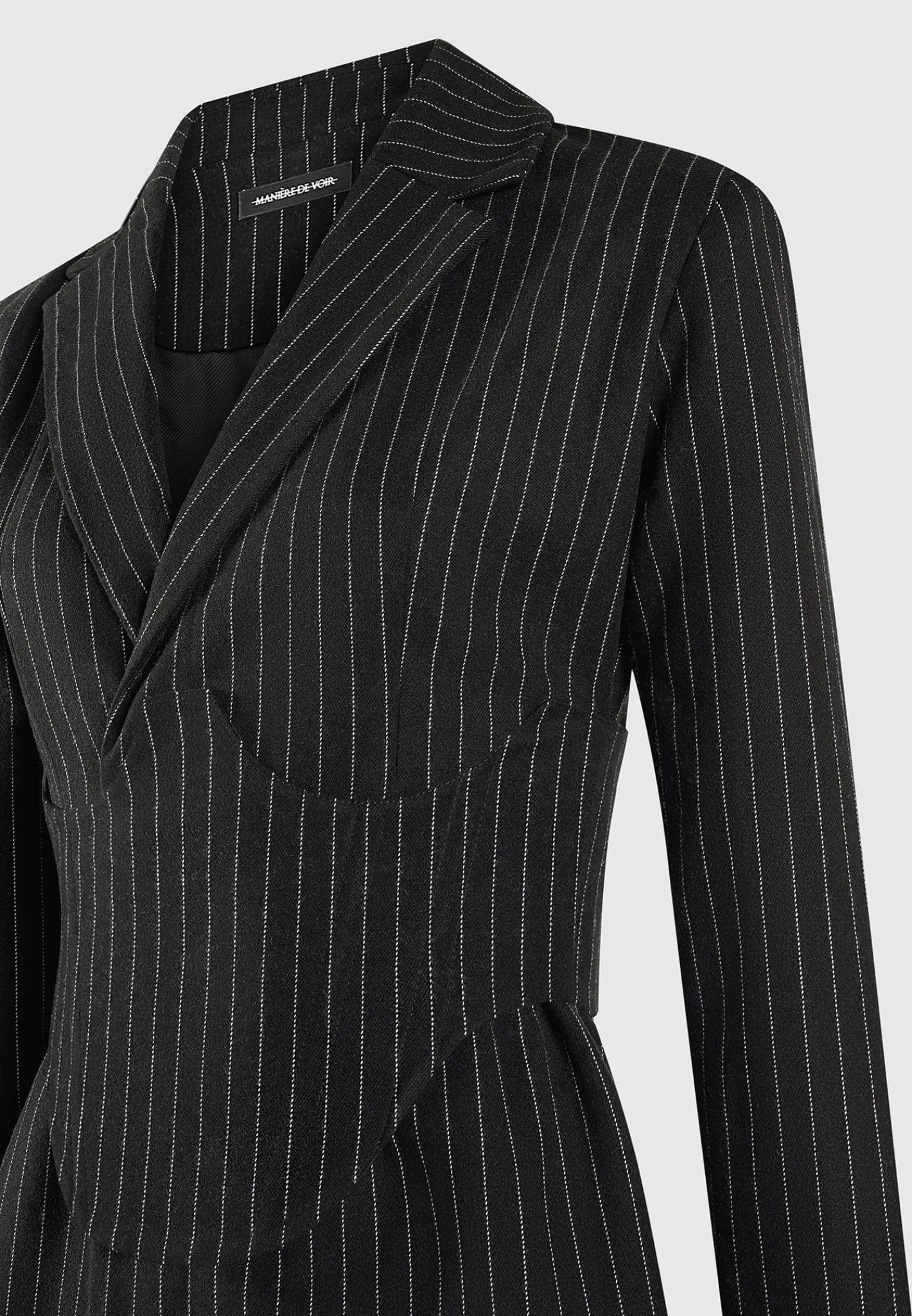 Pinstripe Blazer Dress with Reversible Corset -^Manière De Voir Hot