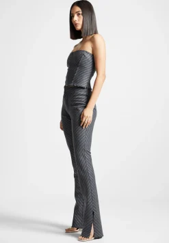 Pinstripe Mini Flared Trousers -^Manière De Voir Sale