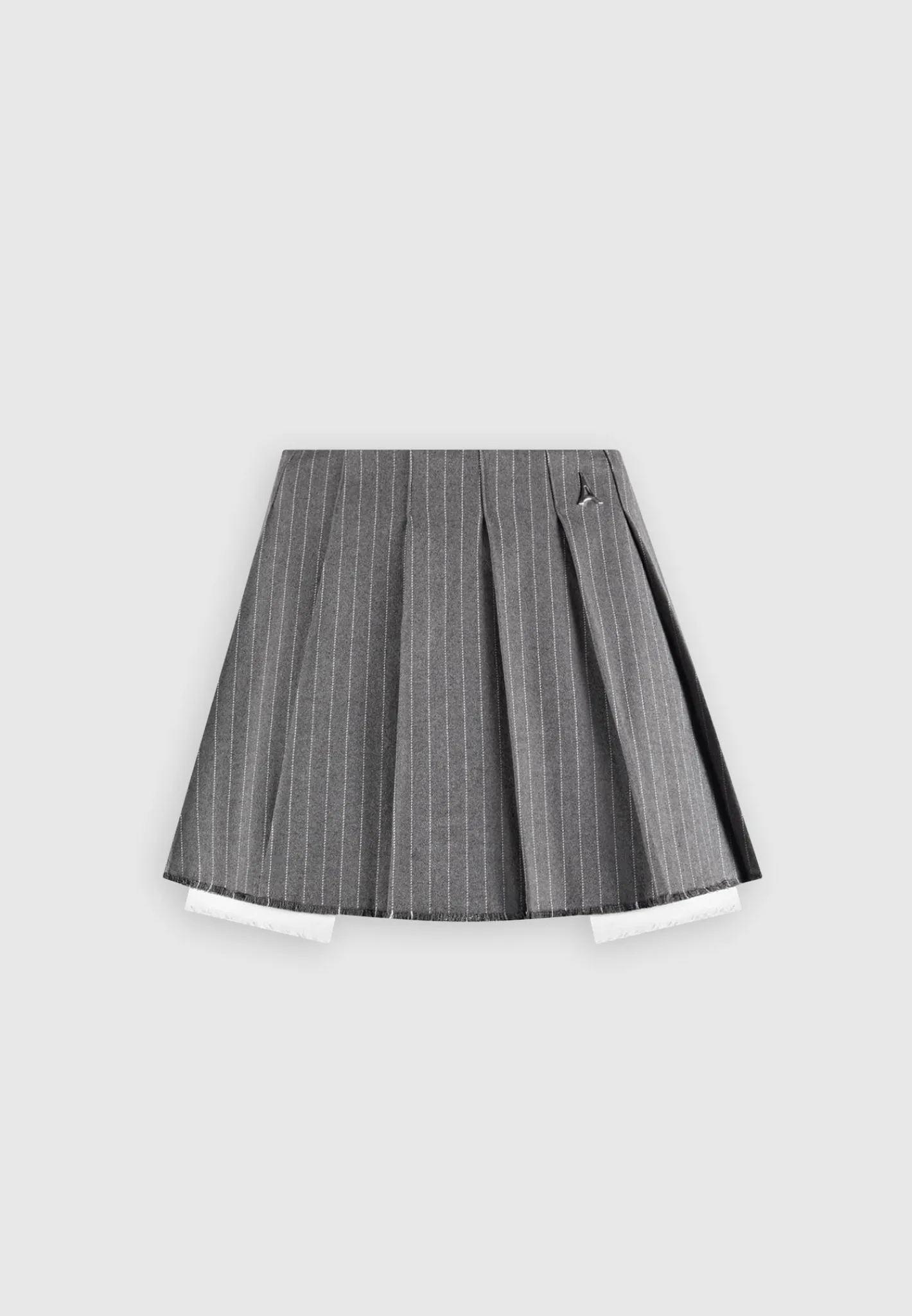 Pinstripe Pleated Skort - Grey Pinstripe^Manière De Voir Sale