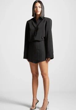 Pinstripe Skirt Shirt Dress -^Manière De Voir Sale
