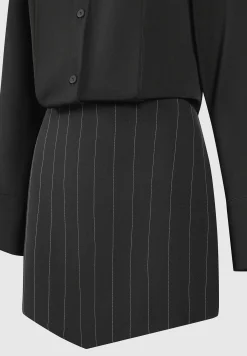 Pinstripe Skirt Shirt Dress -^Manière De Voir Sale