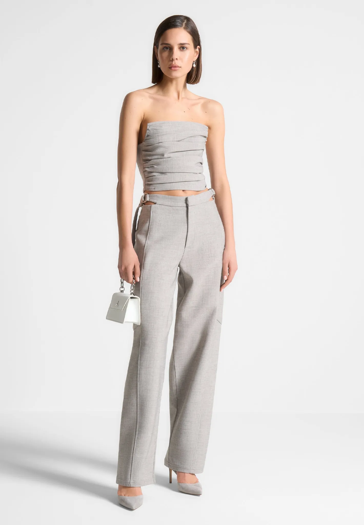 Pleated Bandeau Melange Corset Top -^Manière De Voir Hot
