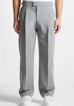 Pleated Tailored Trousers - Light Grey^Manière De Voir Outlet