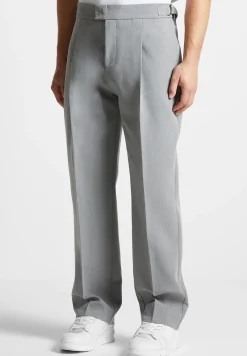 Pleated Tailored Trousers - Light Grey^Manière De Voir Outlet