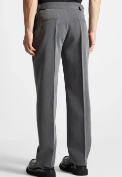 Pleated Tailored Trousers - Dark Grey^Manière De Voir Fashion