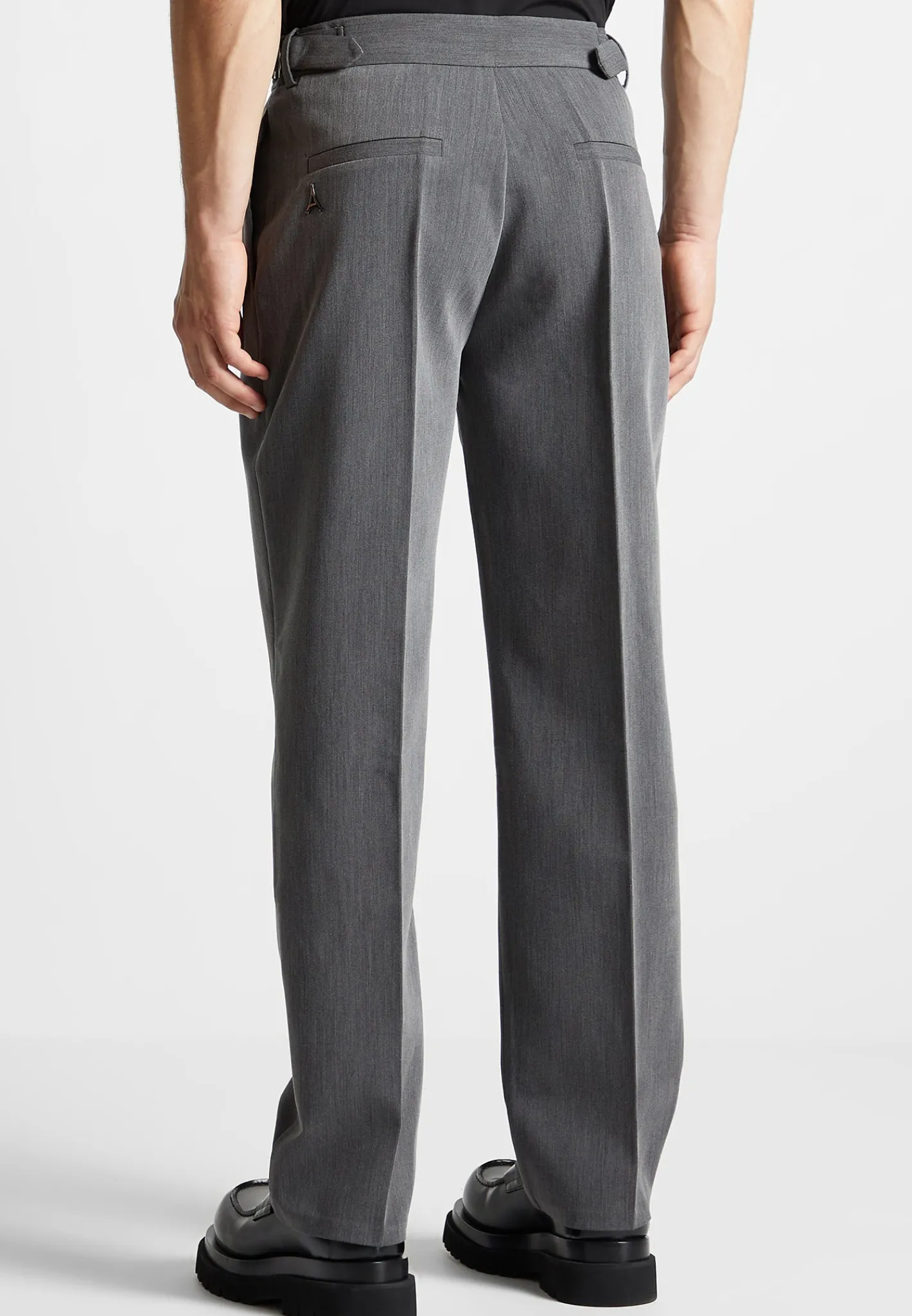Pleated Tailored Trousers - Dark Grey^Manière De Voir Fashion