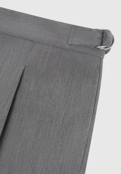 Pleated Tailored Trousers - Dark Grey^Manière De Voir Fashion