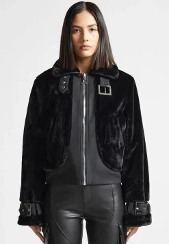 Plush Jacket with Lapel -^Manière De Voir Fashion