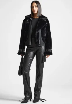 Plush Jacket with Lapel -^Manière De Voir Fashion