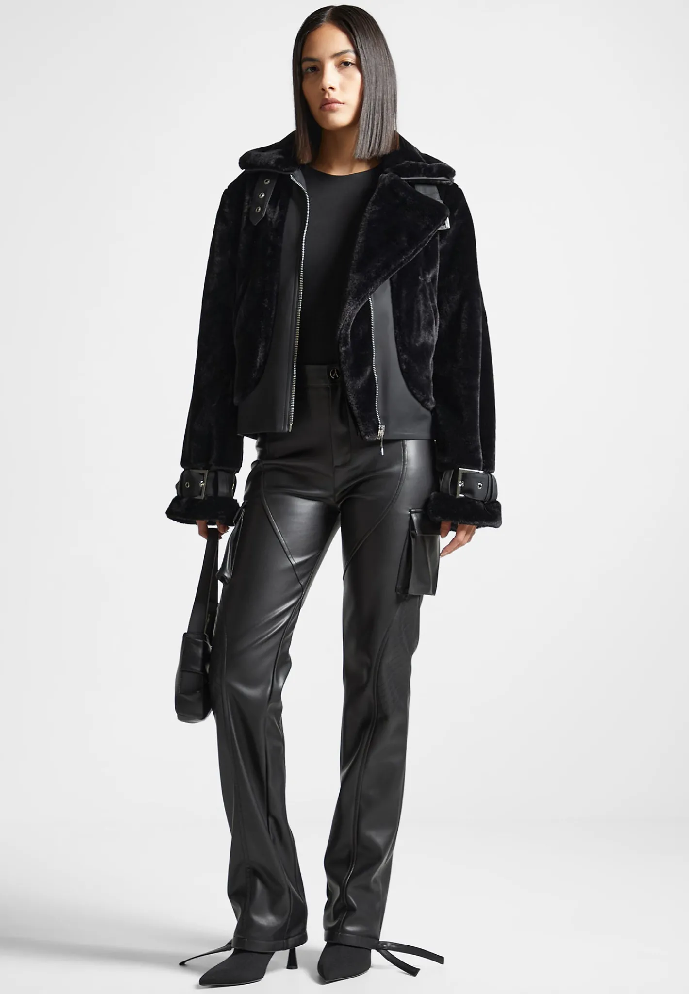 Plush Jacket with Lapel -^Manière De Voir Fashion