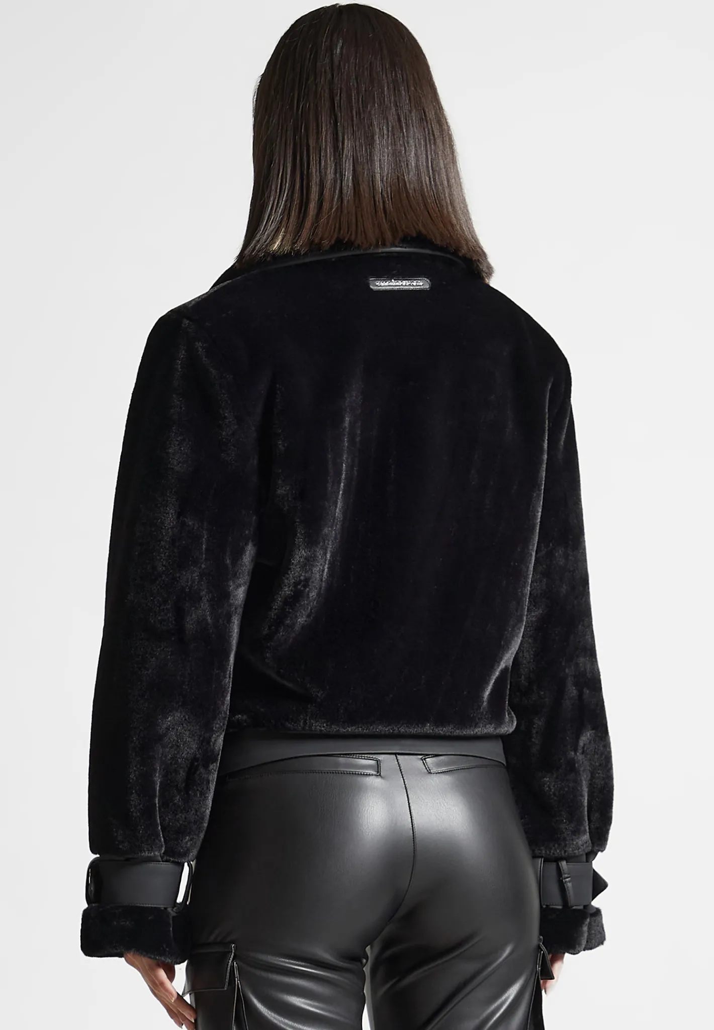 Plush Jacket with Lapel -^Manière De Voir Fashion