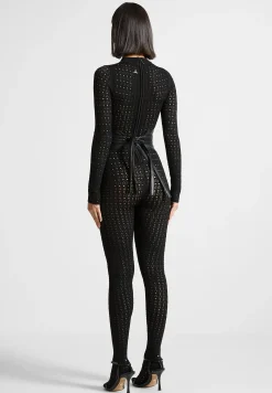 Pointelle Knit Jumpsuit with Belt -^Manière De Voir Best