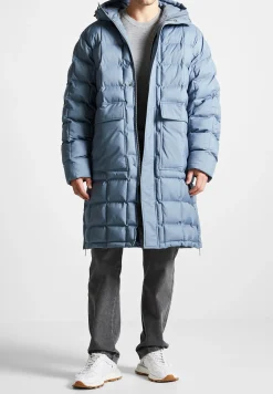 Quilted Longline Puffer Coat - Steel Blue^Manière De Voir Outlet