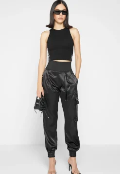 Racer Crop Top with Satin Panels -^Manière De Voir Online