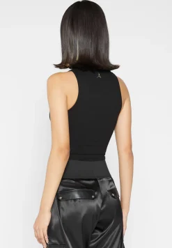 Racer Crop Top with Satin Panels -^Manière De Voir Online