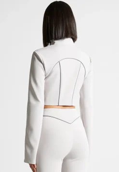 Reflective Piped Long Sleeve Corset Jacket -^Manière De Voir Online