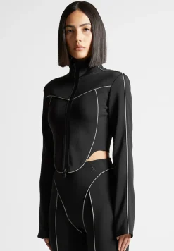 Reflective Piped Long Sleeve Corset Jacket -^Manière De Voir Online