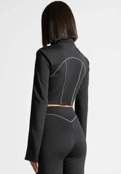 Reflective Piped Long Sleeve Corset Jacket -^Manière De Voir Online