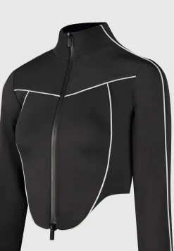 Reflective Piped Long Sleeve Corset Jacket -^Manière De Voir Online