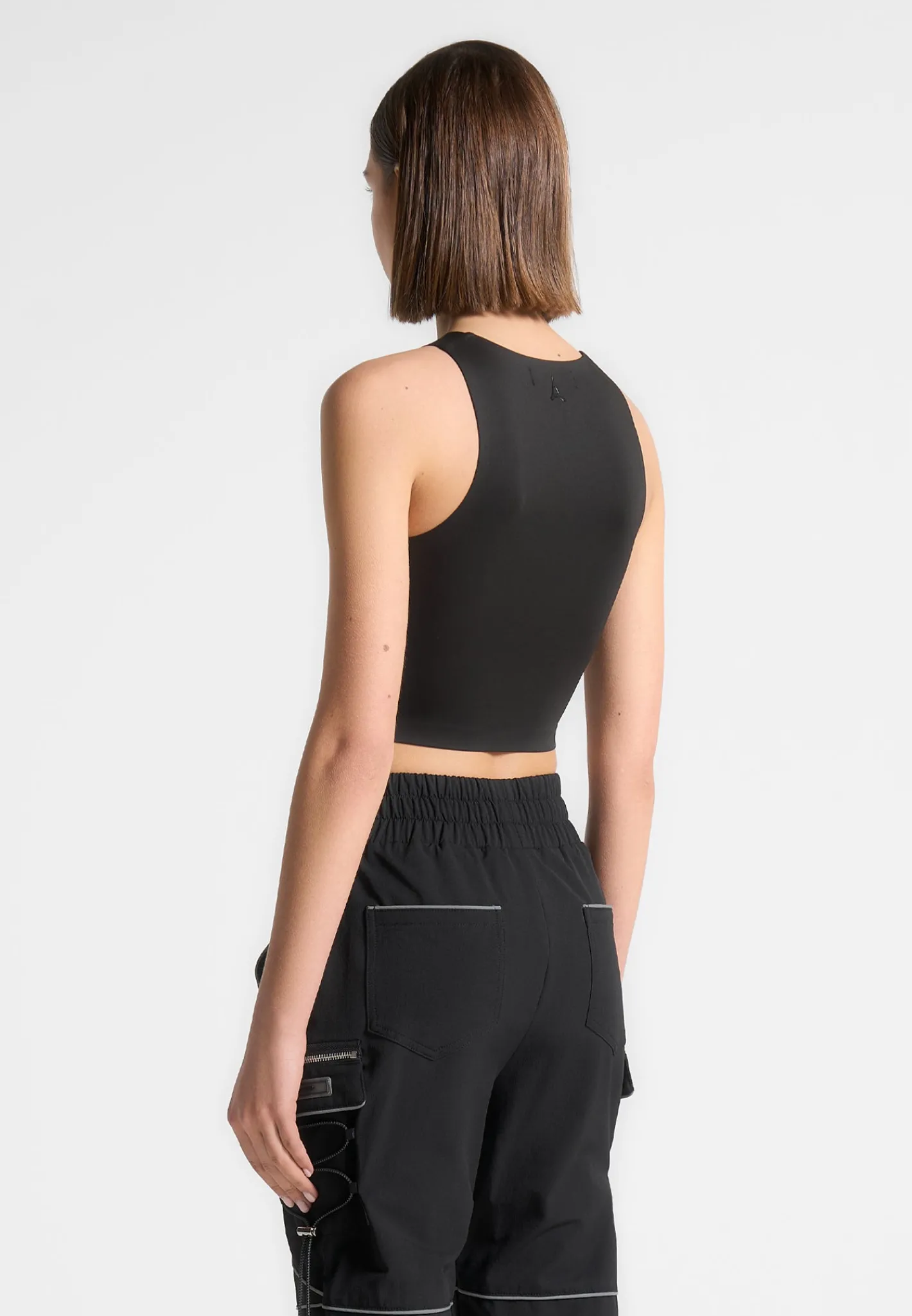 Reflective Piped Racer Crop Top -^Manière De Voir Online