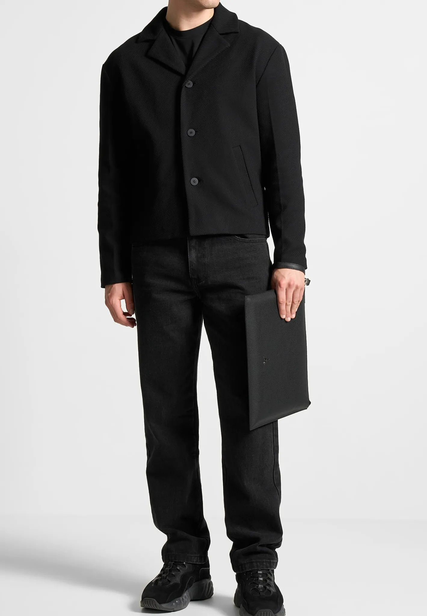 Revere Collar Twill Jacket -^Manière De Voir Fashion