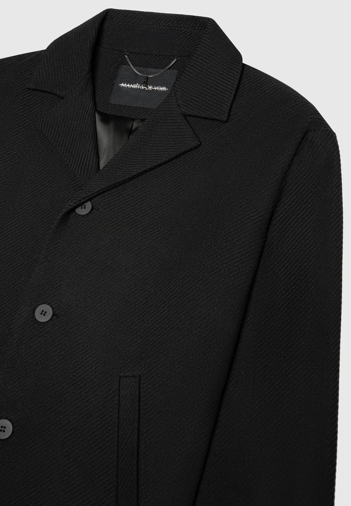 Revere Collar Twill Jacket -^Manière De Voir Fashion